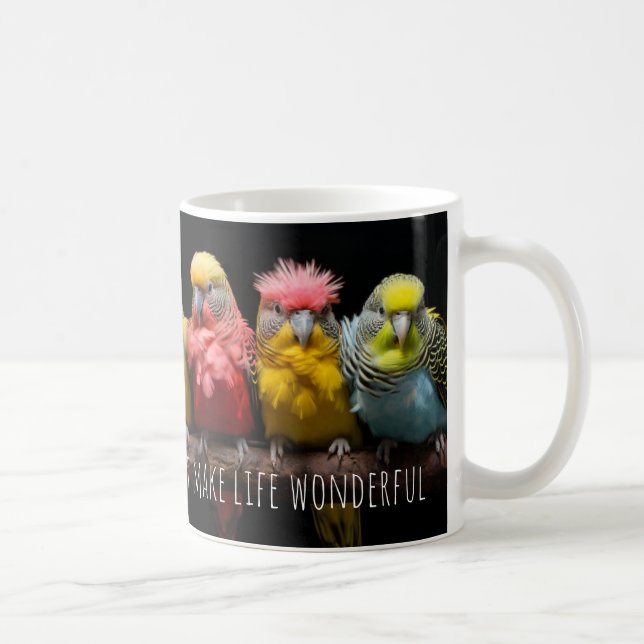 Niedliche individuell anpassbare Budgerigar-Kaffee Kaffeetasse (Rechts)