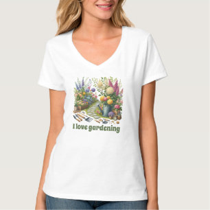 Niedliche, individuell anpassbare Gartenliebhaber T-Shirt