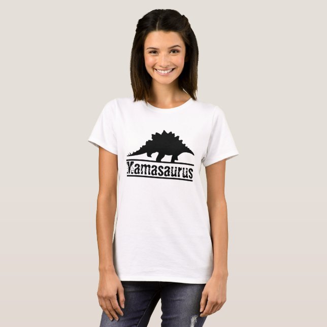 Niedliche individuell anpassbare Mamasaurus Rex Fa T-Shirt (Vorne ganz)