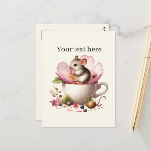 Niedliche, individuell anpassbare Tierfreunde Teac Postkarte