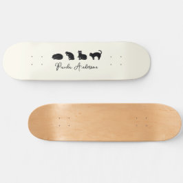 Niedliche, individuell einstellbare Schwarzkatzenk Skateboard