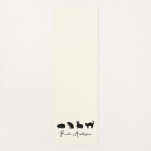 Niedliche, individuell einstellbare Schwarzkatzenk Yogamatte