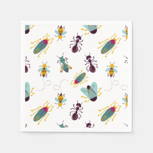 niedliche Insekten Serviette