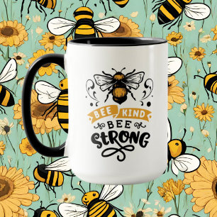 niedliche inspirierende Bienen lieben Wortkunst Tasse