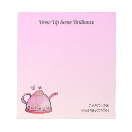 Niedliche, inspirierende, handIllustrierte Tee-To- Notizblock