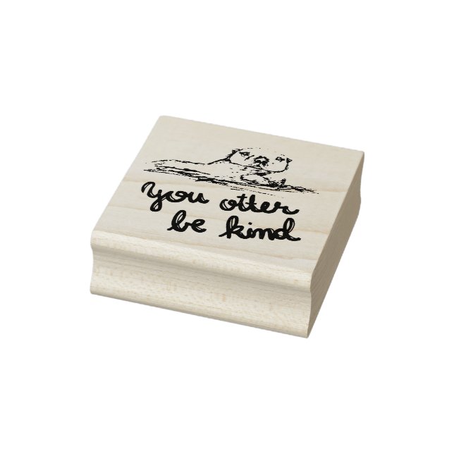 Niedliche inspirierende otter Briefmarke Freundlic Gummistempel (Stempel)