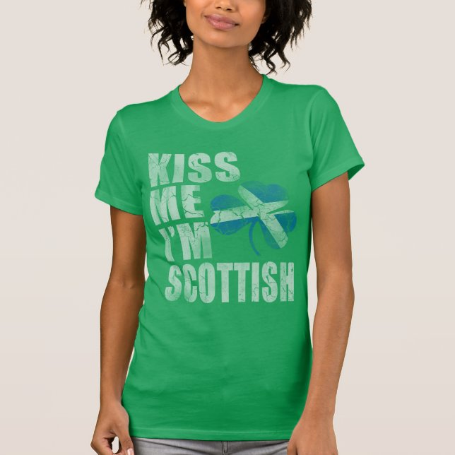 Niedliche Iren küssen mich, den ich Scottish-St T-Shirt (Vorderseite)