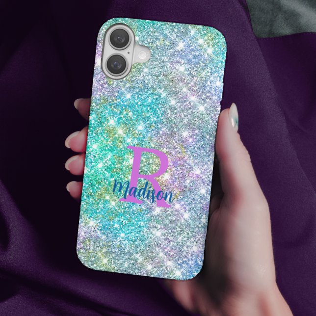 Niedliche irisierende, unicorblau Imitate Glitzer  Case-Mate iPhone Hülle (Von Creator hochgeladen)