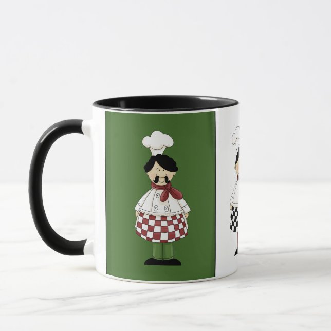 Niedliche italienische Kochsdekor-Küchen-Tasse Tasse (Links)