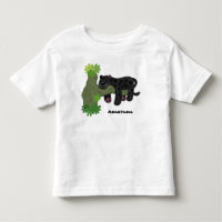 Niedliche Jaguar-Schwarzpanther-Katze-Cartoon-Abbi