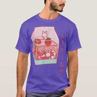 Niedliche japanische Erdbeermilch T-Shirt