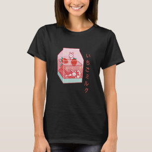 Niedliche japanische Erdbeermilch T-Shirt