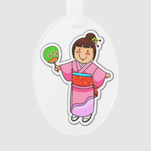 Niedliche japanische Girl-Ornament Ornament