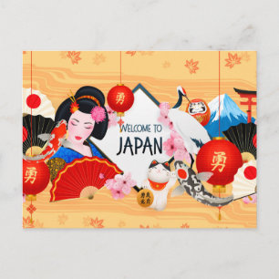 Niedliche japanische Postkarte