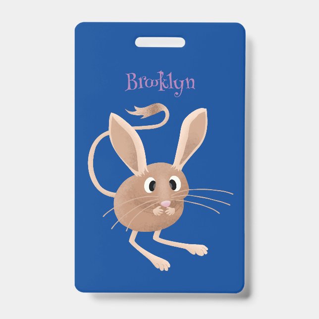 Niedliche Jerboa-Cartoon-Abbildung Ausweis (Vorderseite)