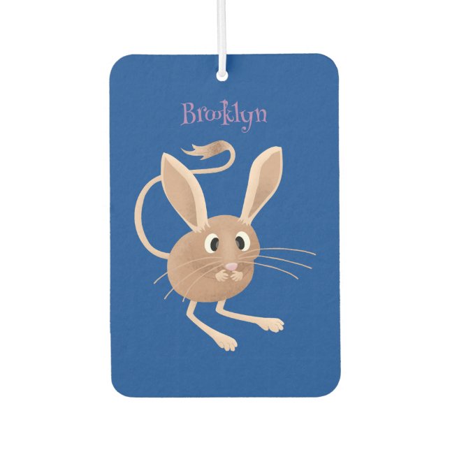 Niedliche Jerboa-Cartoon-Abbildung Autolufterfrischer (Vorderseite)