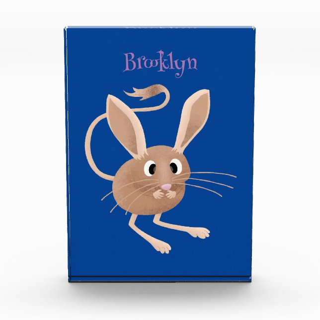 Niedliche Jerboa-Cartoon-Abbildung Fotoblock (Vorderseite)
