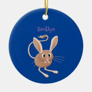 Niedliche Jerboa-Cartoon-Abbildung Keramik Ornament