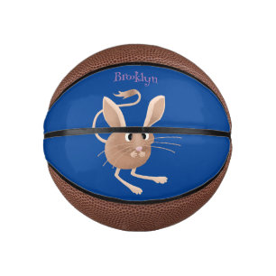 Niedliche Jerboa-Cartoon-Abbildung Mini Basketball