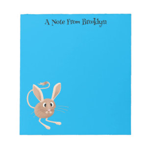 Niedliche Jerboa-Cartoon-Abbildung Notizblock