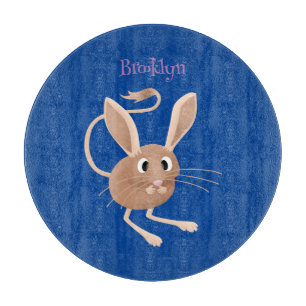 Niedliche Jerboa-Cartoon-Abbildung Schneidebrett