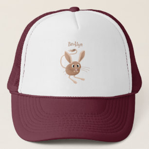 Niedliche Jerboa-Cartoon-Abbildung Truckerkappe