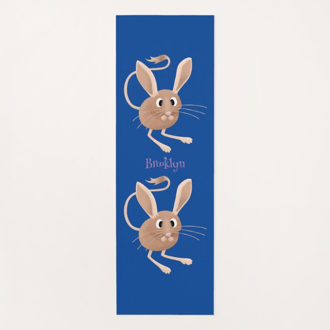 Niedliche Jerboa-Cartoon-Abbildung Yogamatte (Vorderseite)