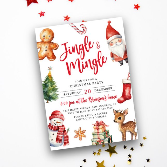 Niedliche Jingle & Mingle Kids Party Einladung (Von Creator hochgeladen)