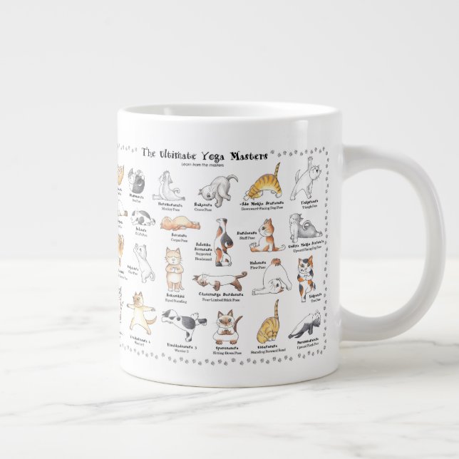 Niedliche Jogi-Cats-Jumbo-Kaffee-Tasse Jumbo-Tasse (Rechts)