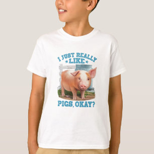 Niedliche junge Schweinezucht T-Shirt
