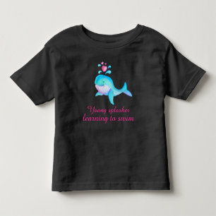 Niedliche junge Spritzmädchen Rosa-Aqua-Wal-T - Sh Kleinkind T-shirt
