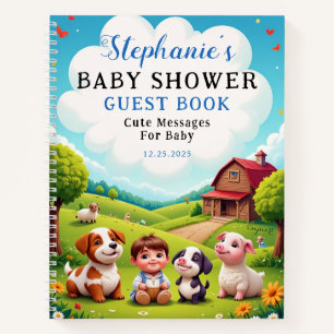 Niedliche junge Tiere Baby Showbook Notizbuch