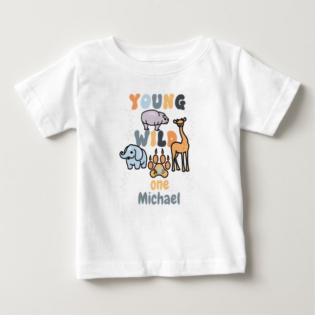 Niedliche junge Wildtiere Baby T-shirt (Vorderseite)