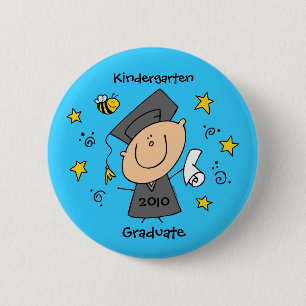 Niedliche Jungen-Absolvent-Gewohnheit Button