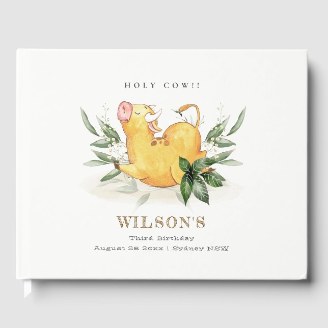 Niedliche Jungen-Jungen-Farm-Foliage Gästebuch (Vorderseite)