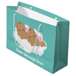 Niedliche Jungfrau-Zwillinge Babydusche Große Geschenktüte
