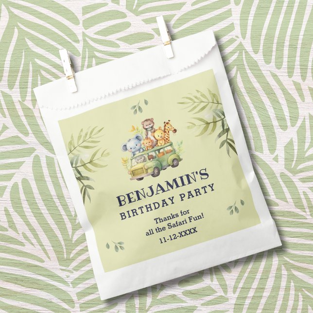Niedliche Jungle Animal Safari Geburtstag Vielen D Geschenktütchen (Von Creator hochgeladen)