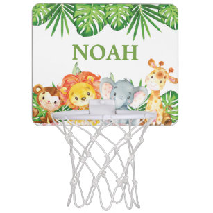 Niedliche Jungle Animals Safari Grüne Mini Basketball Netz