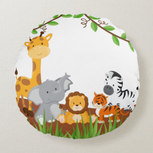 Niedliche Jungle Baby-Runden-Kissen Rundes Kissen