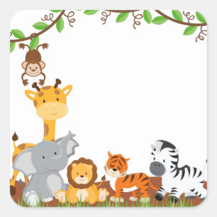 Niedliche Jungle Baby Sticker