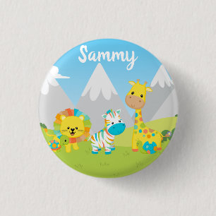 Niedliche Jungle Friends Kinder Button
