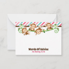 Niedliche Jungle Jungle Advice Cards Kinderdusche Mitteilungskarte