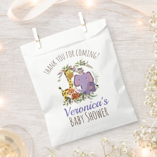 Niedliche Jungle Safari Animal Baby Dusche Vielen  Geschenktütchen (Ausgeschnitten)
