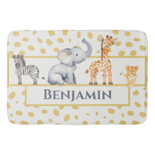 Niedliche Jungle Safari Baby Tiere Badematte