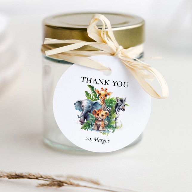 Niedliche Jungle Safari Tropical Animals Kinderdus Geschenkanhänger (Von Creator hochgeladen)