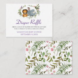 Niedliche Jungle Safari Windlerdusche Begleitkarte