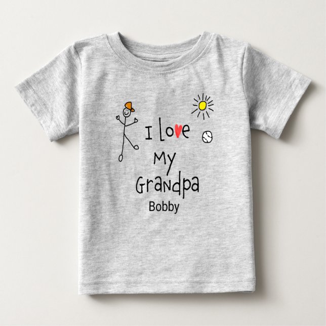 Niedliche Jungs, die ich Liebe mein Opa Baby T-Shi Baby T-shirt (Vorderseite)