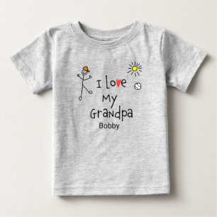 Niedliche Jungs, die ich Liebe mein Opa Baby T-Shi T-shirt