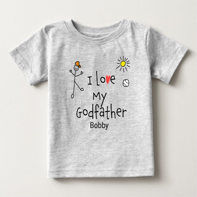 Niedliche Jungs, die ich Liebe Mein Pate Baby T-Sh Baby T-shirt (Vorderseite)