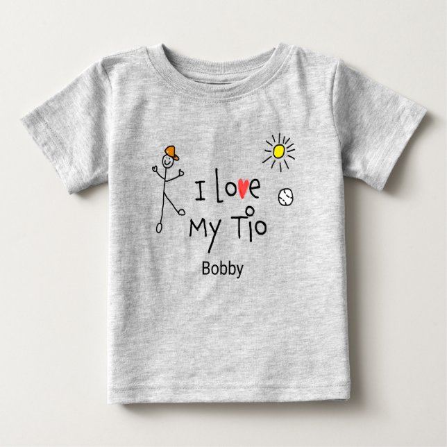 Niedliche Jungs, die ich Liebe mein Tio Baby T-Shi Baby T-shirt (Vorderseite)
